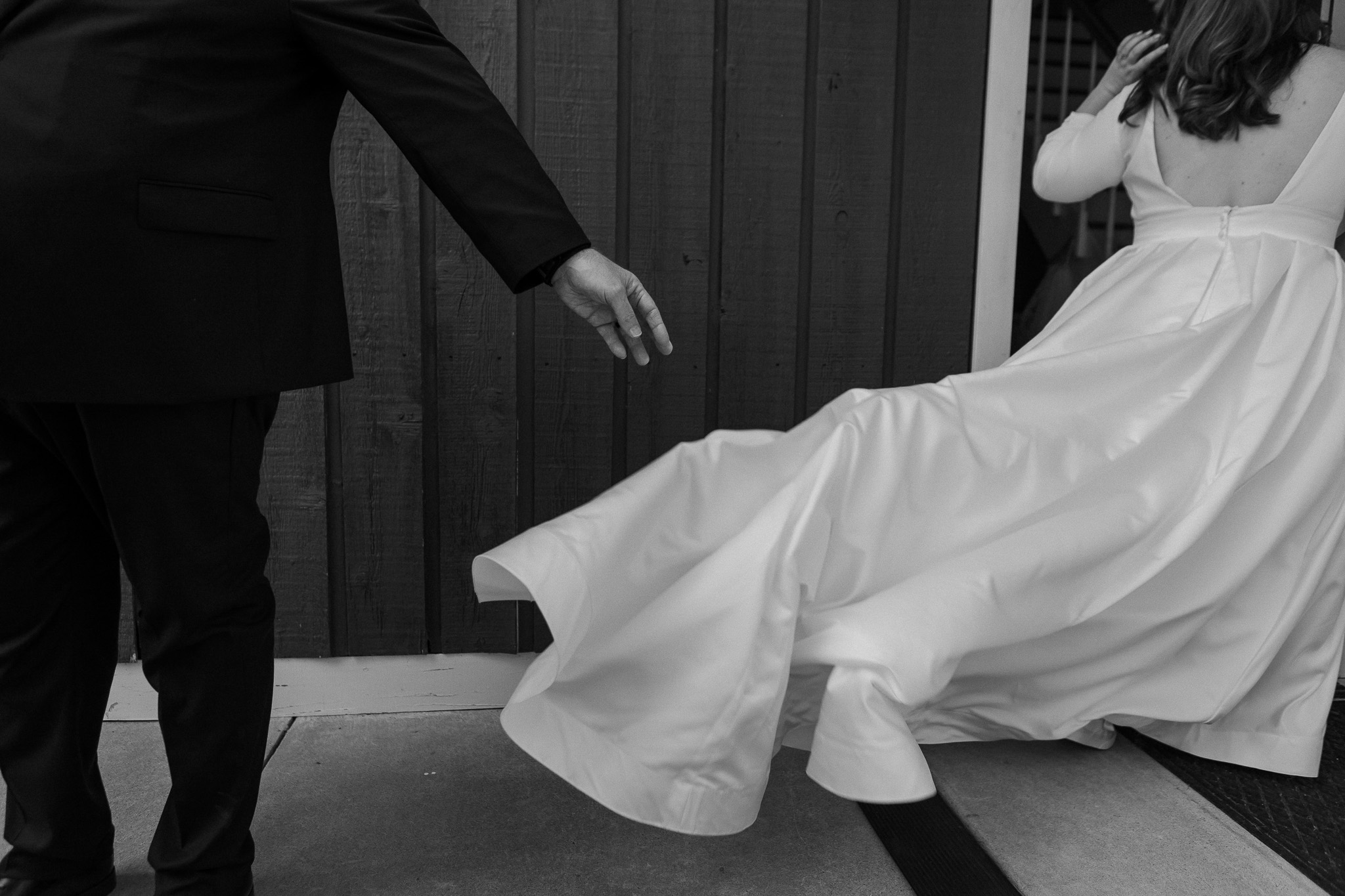 father daughter first look at The Cedar Bend near Austin, TX captured by documentary wedding photographer